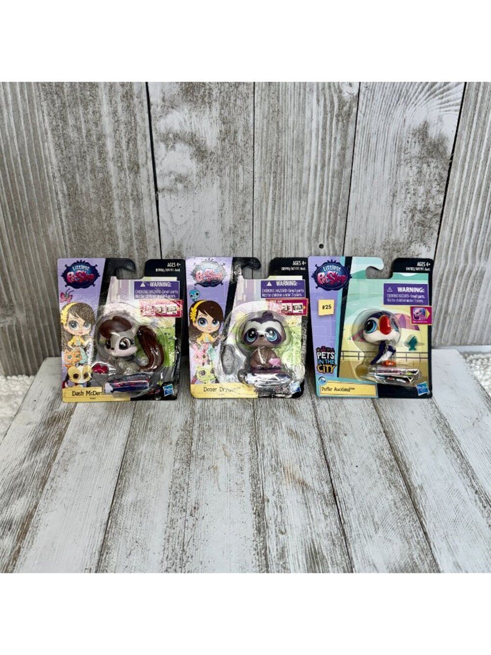 Littlest Pet Shop LPS DASH DOZER PUFFER NEW NIP Set of 3